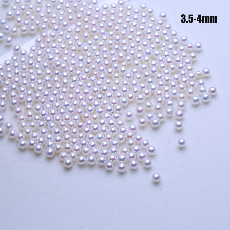 Slatkovodne biserne perle — visok sjaj, male okrugle millet perle, polugotove perle za DIY ugradnju, perle za ogrlice, labave perle, promjer 4 mm