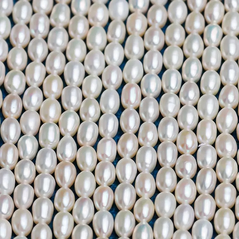 Prirodne rižaste perlice promjera 5–6 mm od slatkovodnih bisera, poluproizvodi za DIY