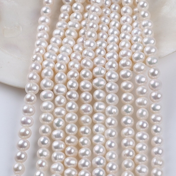 Gotove okrugle biserne perle slatkovodne, probodene, promjera 2–12 mm, polu-fini DIY komponente