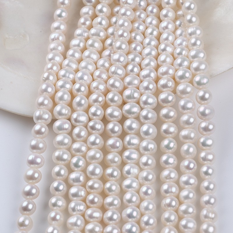 Gotove okrugle biserne perle slatkovodne, probodene, promjera 2–12 mm, polu-fini DIY komponente