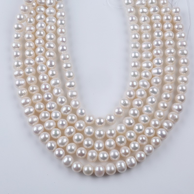 Gotove okrugle biserne perle slatkovodne, probodene, promjera 2–12 mm, polu-fini DIY komponente