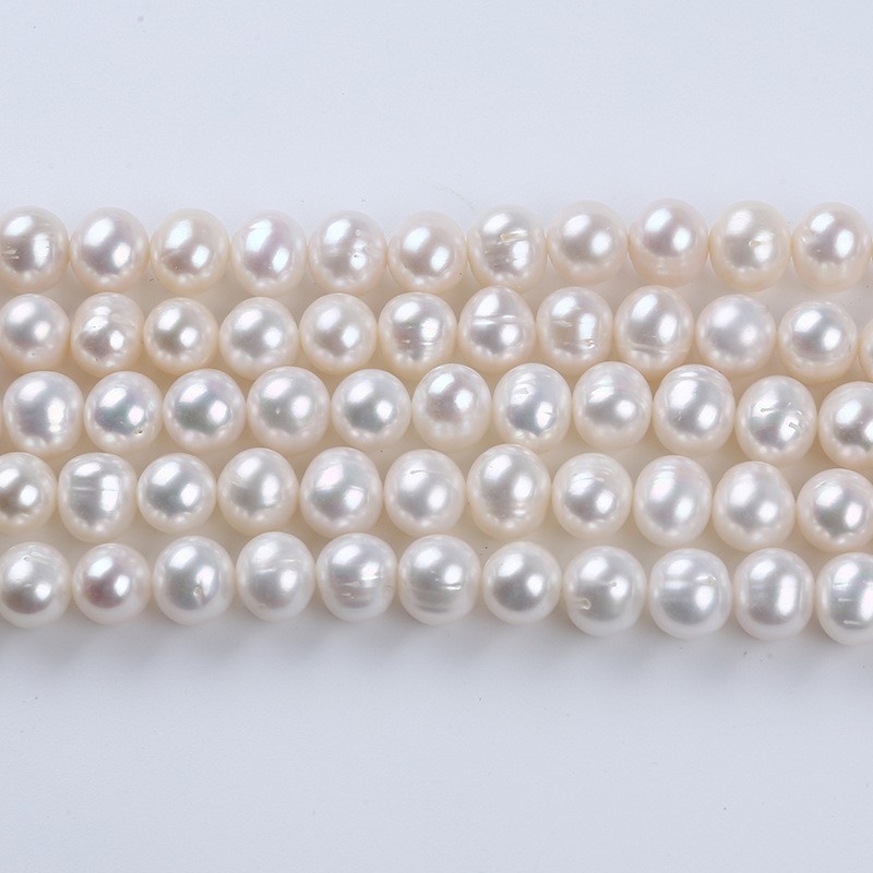 Gotove okrugle biserne perle slatkovodne, probodene, promjera 2–12 mm, polu-fini DIY komponente