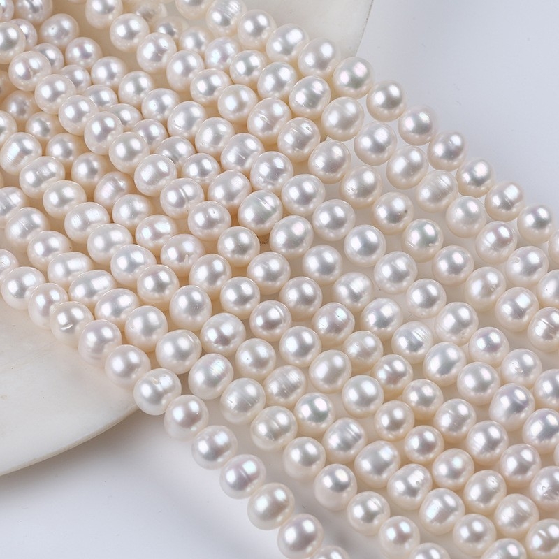 Gotove okrugle biserne perle slatkovodne, probodene, promjera 2–12 mm, polu-fini DIY komponente