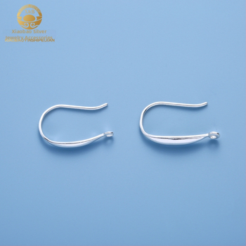 S925 strieborné široké náušnicové háčiky pre DIY s kryštálmi a perlami, perlové podložky