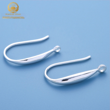 S925 strieborné široké náušnicové háčiky pre DIY s kryštálmi a perlami, perlové podložky