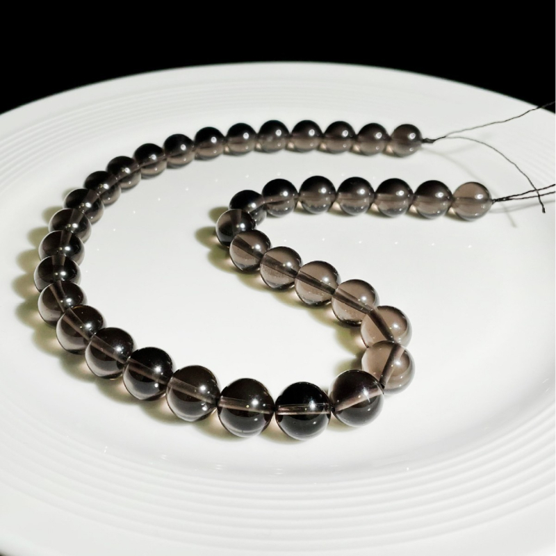 Jingxi Crystal Collection Prirodni obsidijanski kuglični perli promjera 10 mm, labave perle za DIY nakit, dijelovi narukvice