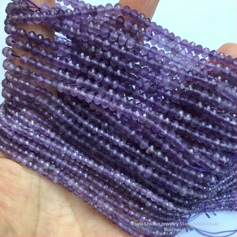 Prirodne lavanda ametist faceted disk perle, slobodno polugotove perle za narukvice i ogrlice