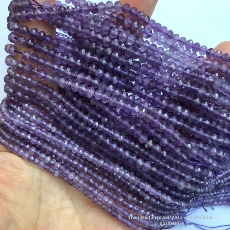 Prirodne lavanda ametist faceted disk perle, slobodno polugotove perle za narukvice i ogrlice