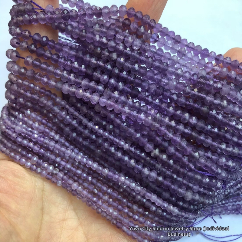Prirodne lavanda ametist faceted disk perle, slobodno polugotove perle za narukvice i ogrlice