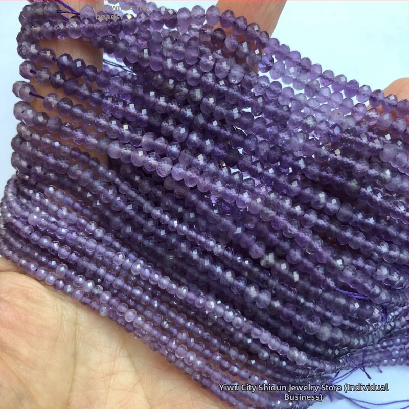 Prirodne lavanda ametist faceted disk perle, slobodno polugotove perle za narukvice i ogrlice