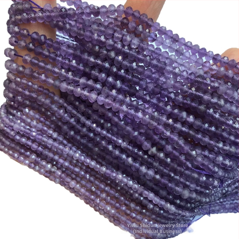 Prirodne lavanda ametist faceted disk perle, slobodno polugotove perle za narukvice i ogrlice