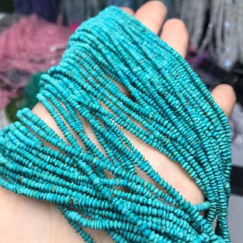 Tirkizne perle u obliku letećeg diska, polugotove slobodne perle za DIY nakit, dugačak niz za narukvice i ogrlice