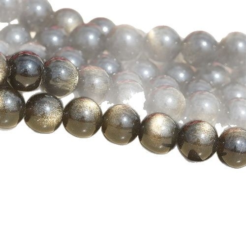 Zlatne obsidijan perle, 10 mm, okrugle, slobodne perle za DIY dugi lanac nakit