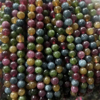 Turmalinske perle, abakus i okrugle nepravilnog oblika, dijelovi za DIY nakit, 6 mm
