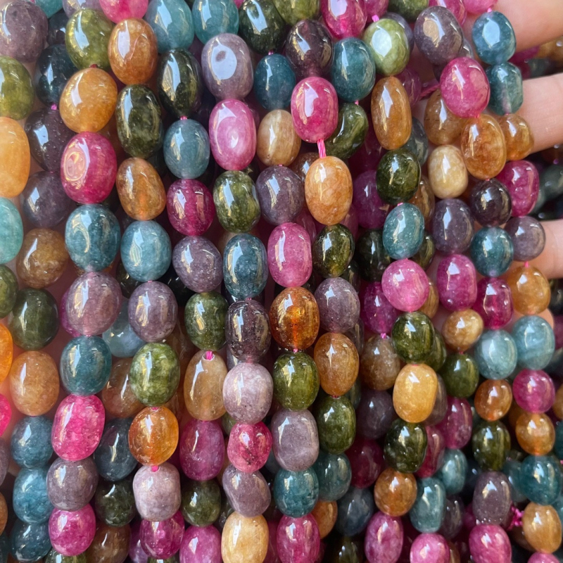 Turmalinske perle, abakus i okrugle nepravilnog oblika, dijelovi za DIY nakit, 6 mm