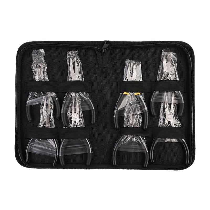 Κίτρινο-Μαύρο σετ μίνι πένσες 8 τεμαχίων για κοσμήματα, πολυλειτουργικά εργαλεία DIY, 4,5 ίντσες