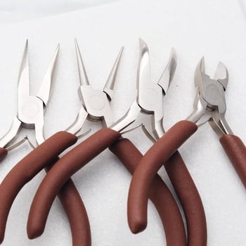 Υψηλής ποιότητας χάλυβας άνθρακα χωρίς δόντια, λεπτές πένσες με μύτη σε σχήμα ακίδας, στρογγυλή μύτη, διαγώνιο κόψιμο, αιχμηρή άκρη — χειροποίητο εργαλείο DIY για κοσμήματα