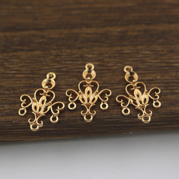 DIY ručno izrađeni dodaci za nakit, odljeveni bakreni privjesak 20×13 mm s resicama i konektorom, kineskog etničkog stila