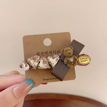 Spona za kosu u obliku srca od rhinestones, bočni klips duckbill, elegantan modni dodatak za žene