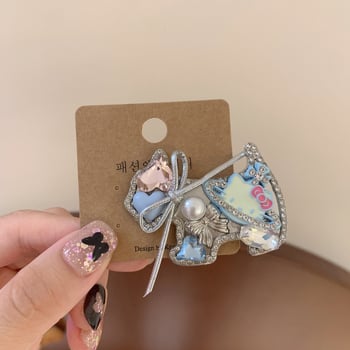 Kuka za kosu s dijamantnom zvijezdom i motivom šteneta, ručno izrađeno, ljetni model 2025