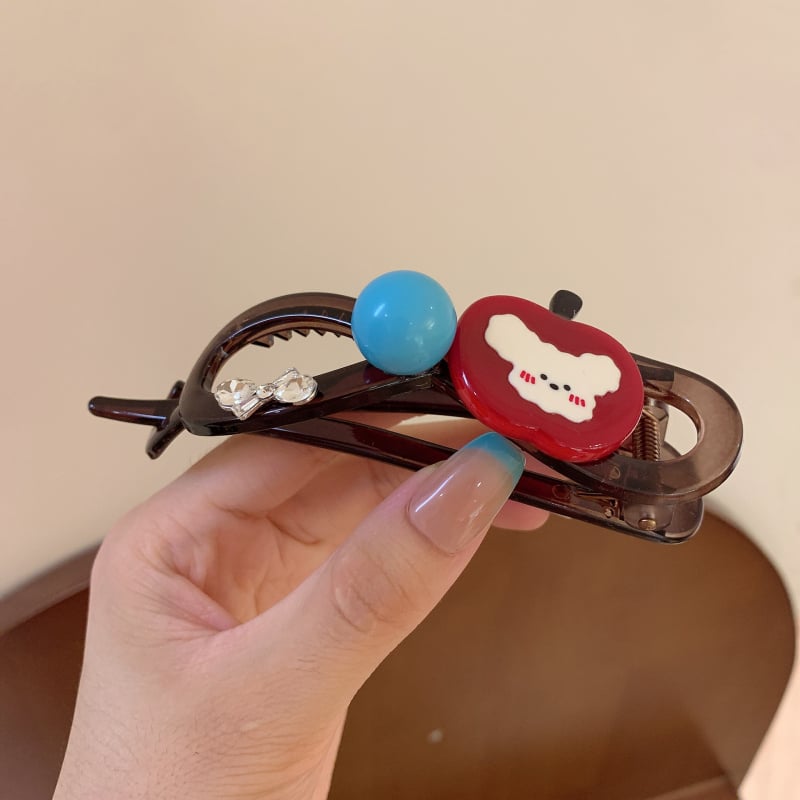 Kuka za kosu s dijamantnom zvijezdom i motivom šteneta, ručno izrađeno, ljetni model 2025