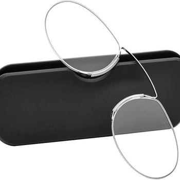 Портативни очила за четене с квадратна рамка от титанов сплав и акрилни лещи