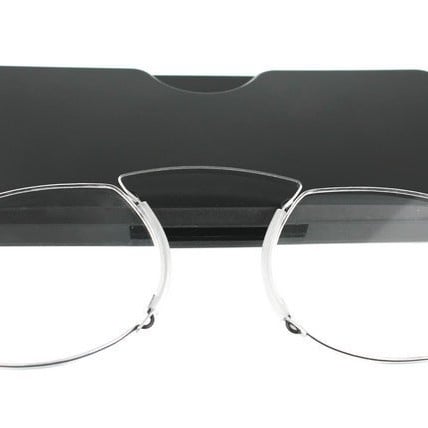 Портативни очила за четене с квадратна рамка от титанов сплав и акрилни лещи