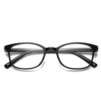 Нов модел очила за четене с лъскава черна рамка, ретро квадратни, семпли и елегантни