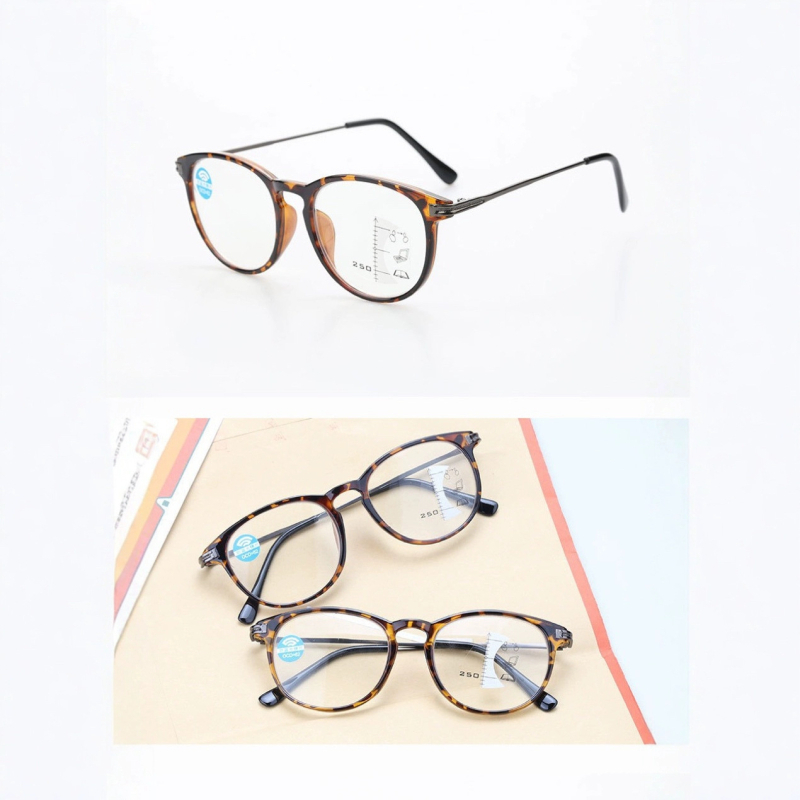 Очила за четене с многофокусни лещи за мъже и жени, модерен стил и елегантност, висока яснота, антисиня светлина, визуално издължаващ силует, TR90