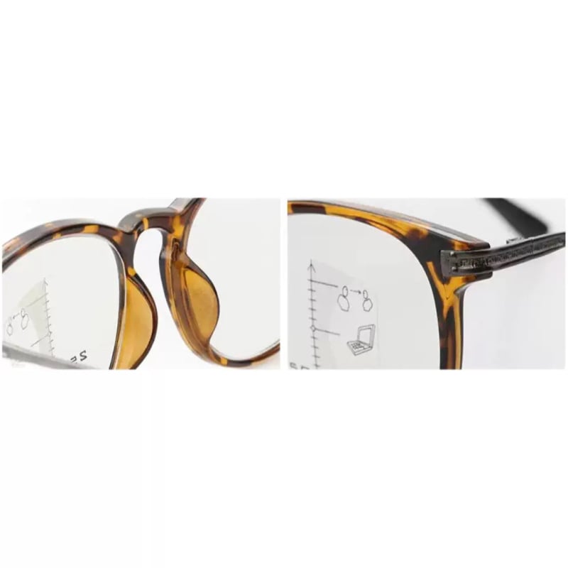 Очила за четене с многофокусни лещи за мъже и жени, модерен стил и елегантност, висока яснота, антисиня светлина, визуално издължаващ силует, TR90