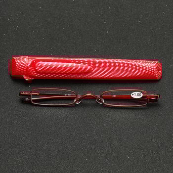 Мини компактни портативни леки очила за четене от карбонови влакна със квадратна пълна рамка