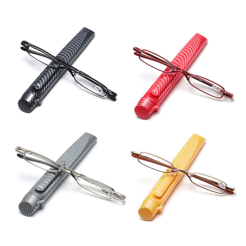Мини компактни портативни леки очила за четене от карбонови влакна със квадратна пълна рамка