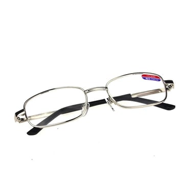 Очила за четене с метална рамка, лещи от смола, минималистичен стил, за средна възраст и възрастни