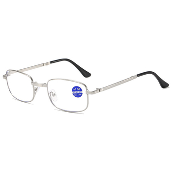 Метални сгъваеми очила против синя светлина за четене, удобни за четене на книги, вестници и мобилни устройства, очила за пресбиопия