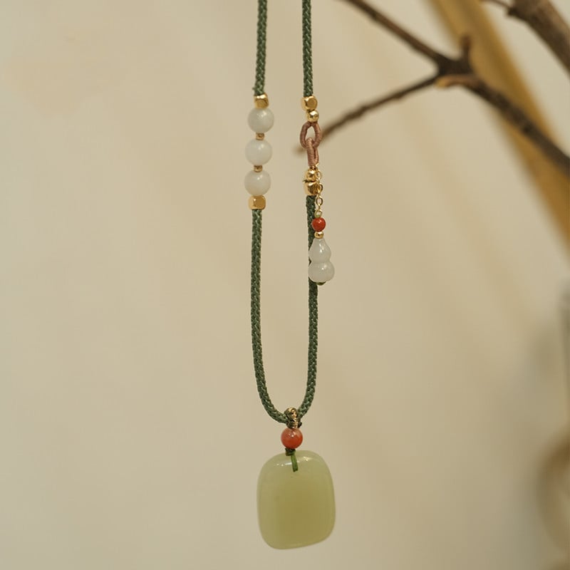 Ogrlica s privjeskom od Hetian jade, DIY, ženski etnički stil nakita