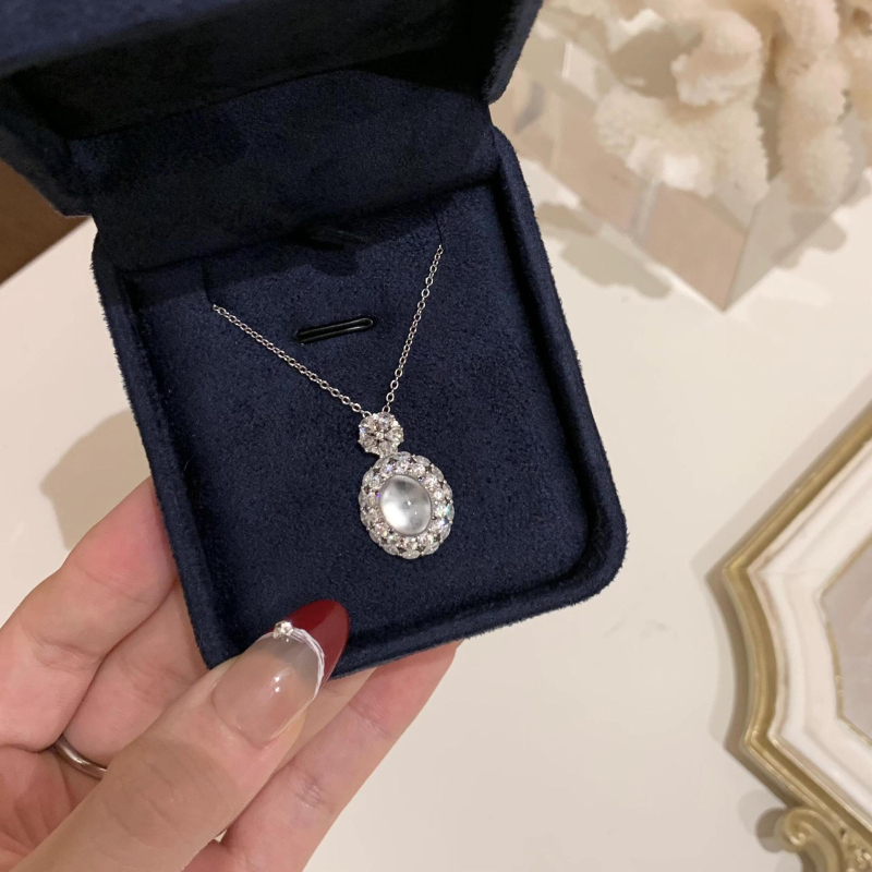 Lagani luksuz, novi kineski stil, prirodni agat i chalcedon, jade u obliku jajeta, privjesak za ogrlicu, jednostavan i elegantan dizajn za žene