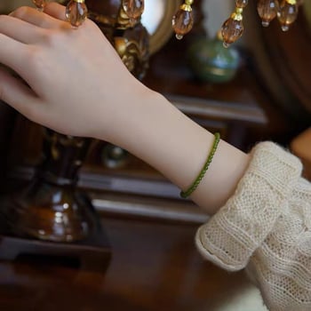 Prirodna mini zelena chalcedonska kuglična narukvica, 14K pozlaćena, nježan luksuz za žene, poklon najboljoj prijateljici