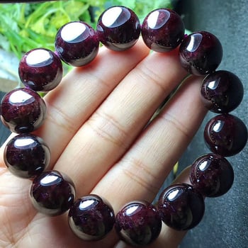 Prirodni granatni narukvica s velikim zrnima, unisex, jednostruka