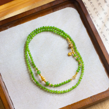 Xirui ogrlica od Hetian jade, perle u obliku prosa i tikvica, privjesak od srebra 925, originalni dizajn, za žene