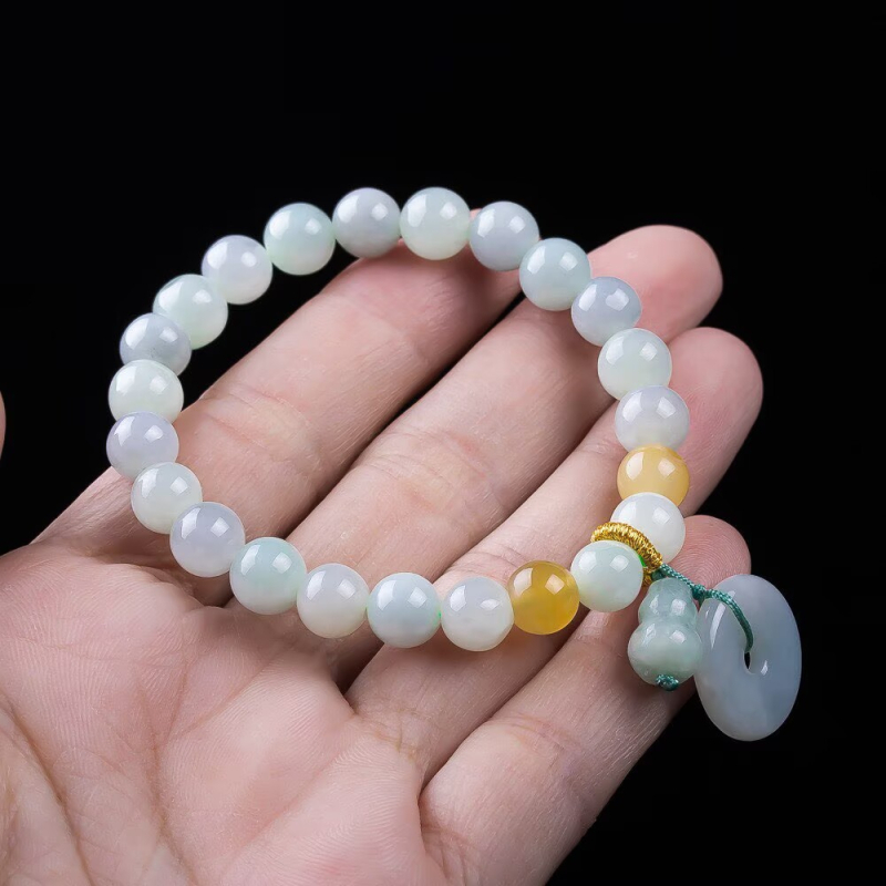 Premium prirodna jade Peace Buckle narukvica, oblik tikve, unisex