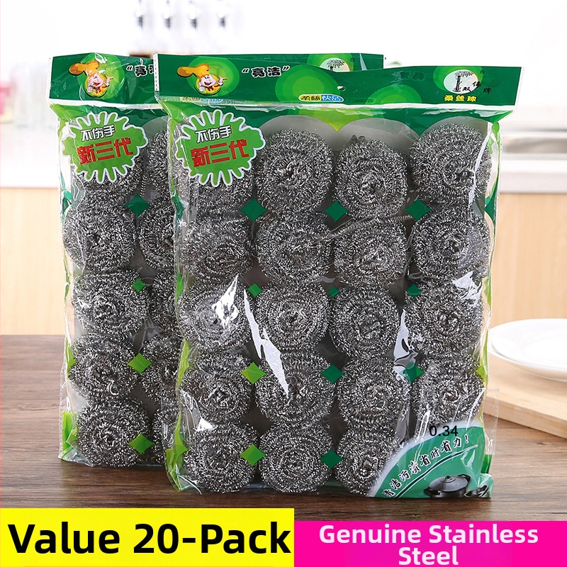 Kuhinjske kuglice od metalnog žice za čišćenje posuđa i lonaca, paket od 20 kom.
