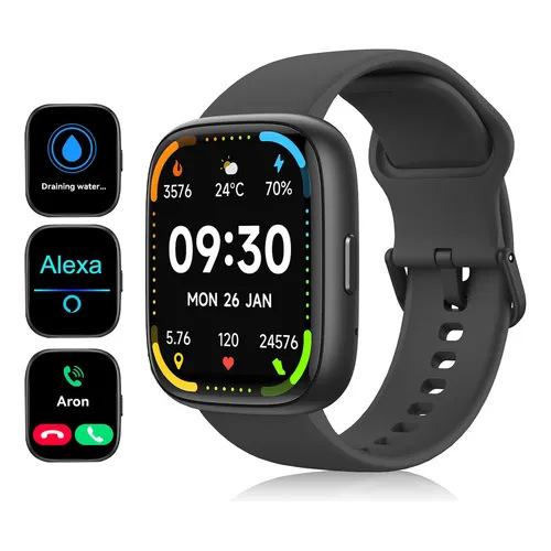 IDW26 Смарт часовник: мониторинг на сърдечен ритъм, кислород в кръвта и сън, Bluetooth разговори, спортен режим