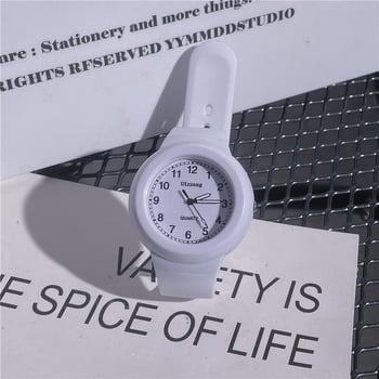 Детски часовник с макаронена мека силиконова лента, унисекс, за ученици от началното до средното училище, семпъл модерен стил