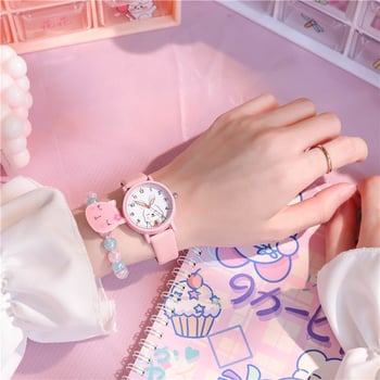 Детски часовник за момичета с карикатурен дизайн — аналогов часовник за учене на часа, за ученици 4–6 клас, възраст 6–12 г.