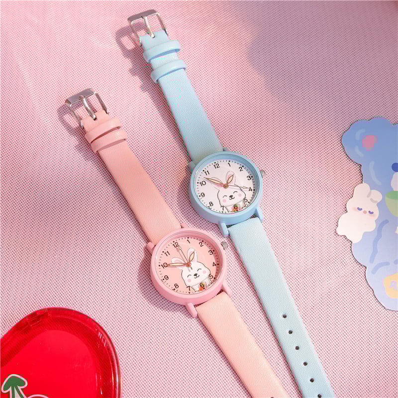 Детски часовник за момичета с карикатурен дизайн — аналогов часовник за учене на часа, за ученици 4–6 клас, възраст 6–12 г.