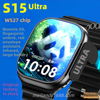 2026 модел W527 Ultra смарт часовник със слот за карта, OLED дисплей, морзов код и отключване с пръстов отпечатък, дълга автономия