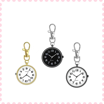 Kvarcni džepni sat s velikim brojčanikom i lancem za ključeve, pogodan za učenike, starije osobe i medicinske sestre