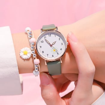 Часовник Little Daisy за момичета — корейски Mori стил, прост колежански стил, светещ циферблат, кварцов механизъм