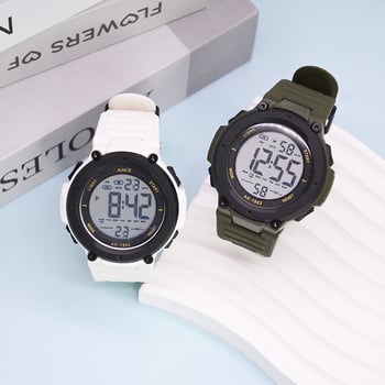 Електронен часовник Aike, мъжки, голям циферблат, многофункционален, водоустойчив за спорт и открито, за ученици и подрастващи