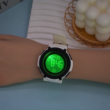 Електронен часовник Aike, мъжки, голям циферблат, многофункционален, водоустойчив за спорт и открито, за ученици и подрастващи